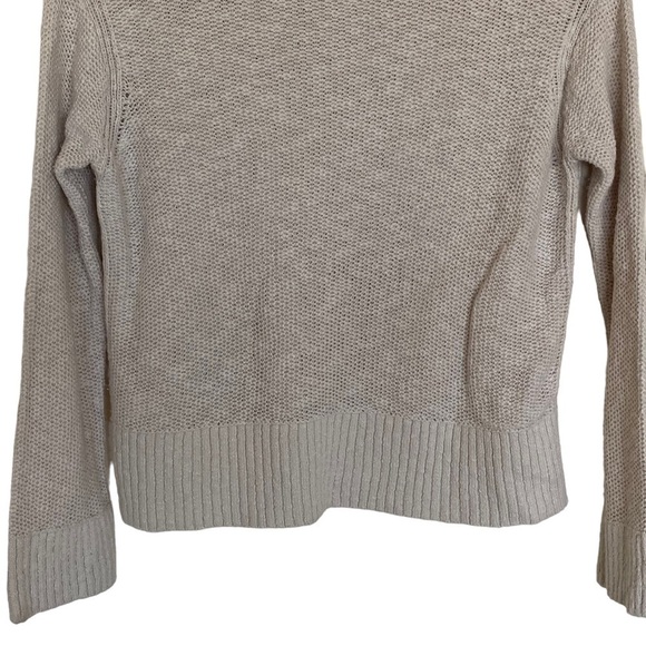 EVERLANE Cotton-Linen Knit V-Neck Sweater, Size X-Small - Picture 9 of 10